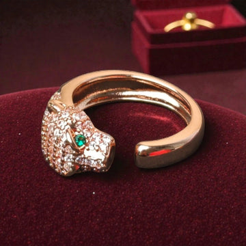The Empress Panther Rose Gold Adjustable Ring