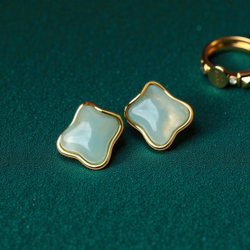 Aquamarine Gold Earrings
