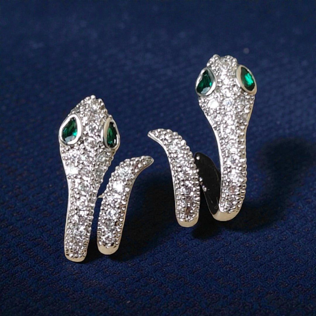 Roma Serpenti Silver Earrings (Inspired by Bvlgari Designs)