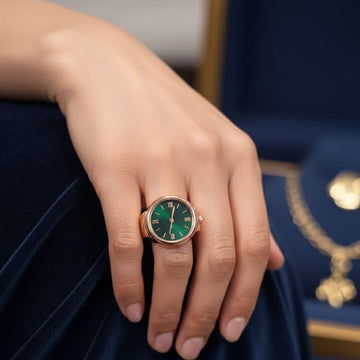 The Emerald Era Ring Watch (Rose gold) Adjustable