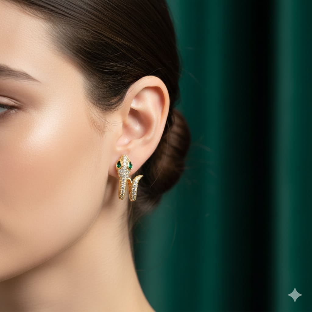 Roma Serpenti Gold Earrings (Inspired by Bvlgari Designs)