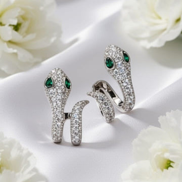 Roma Serpenti Silver Earrings (Inspired by Bvlgari Designs)